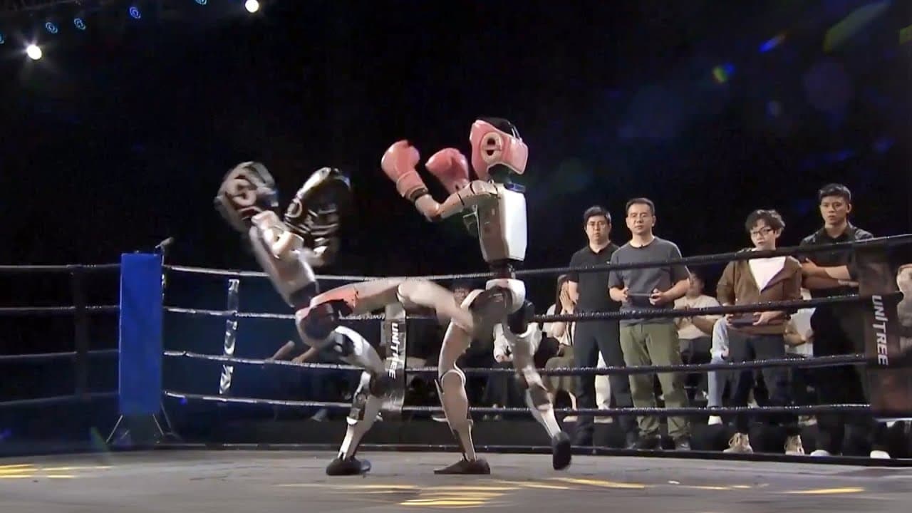 Unitree G1 landing a kick in the ring at Iron Fist King: Awakening, Hangzhou